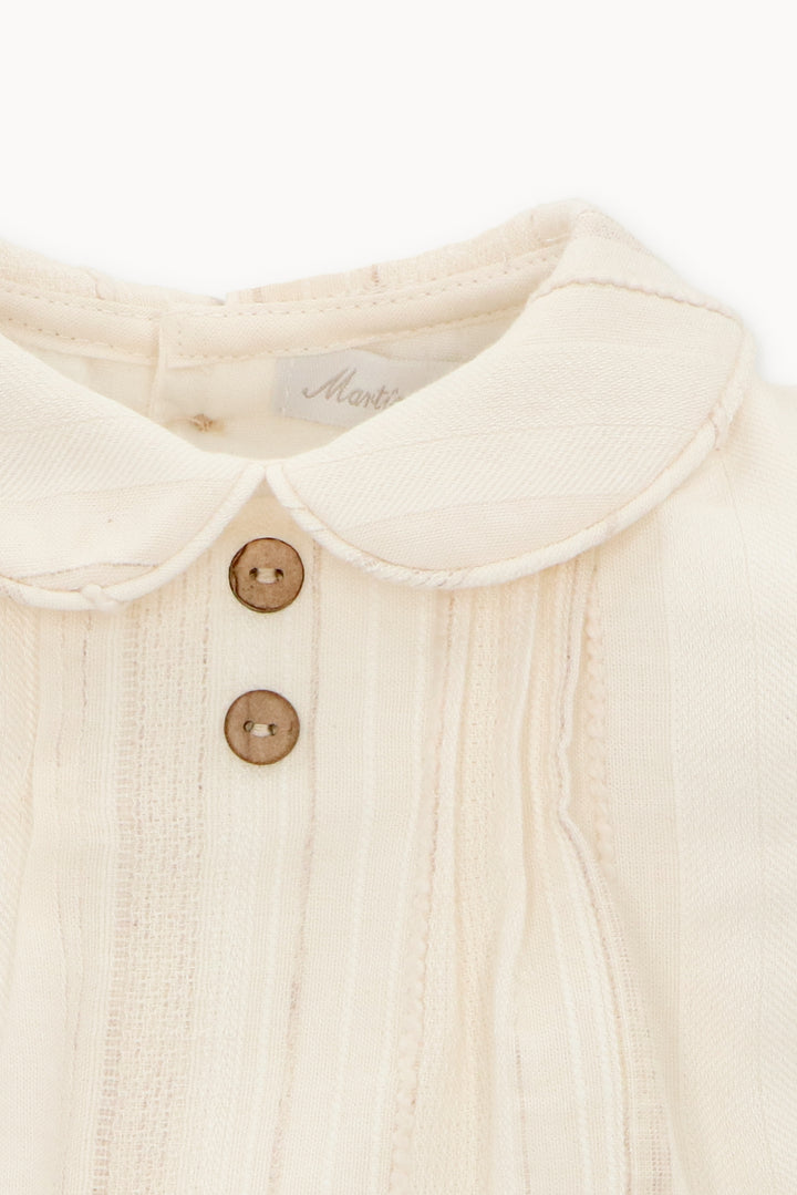 Martín Aranda "Robin" Cream Cotton Romper | Millie and John