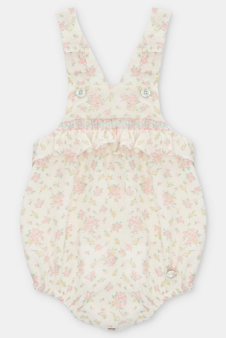 Martín Aranda "Verity" Floral Seersucker Dungaree Romper | Millie and John