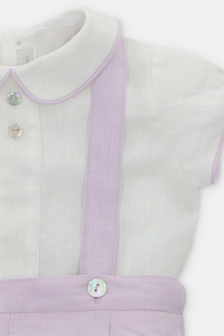Martín Aranda "Wilfred" Lavender Shirt & Jam Pants with Braces | Millie and John