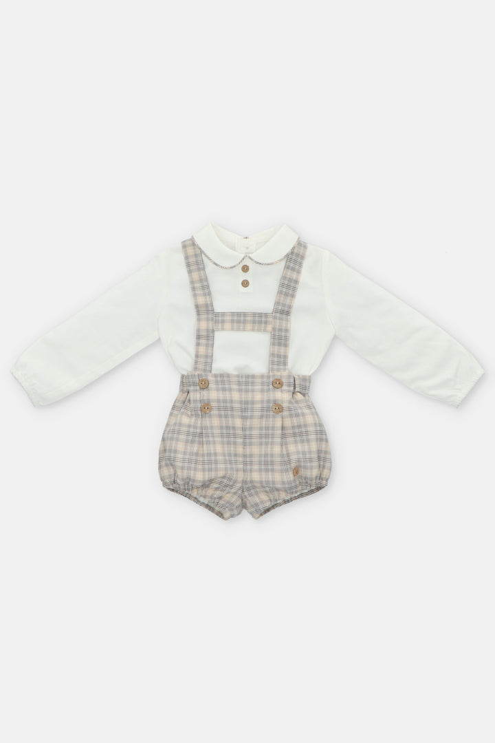 Martín Aranda "Ethan" Stone Tartan Shirt & Jam Pants with Braces | Millie and John