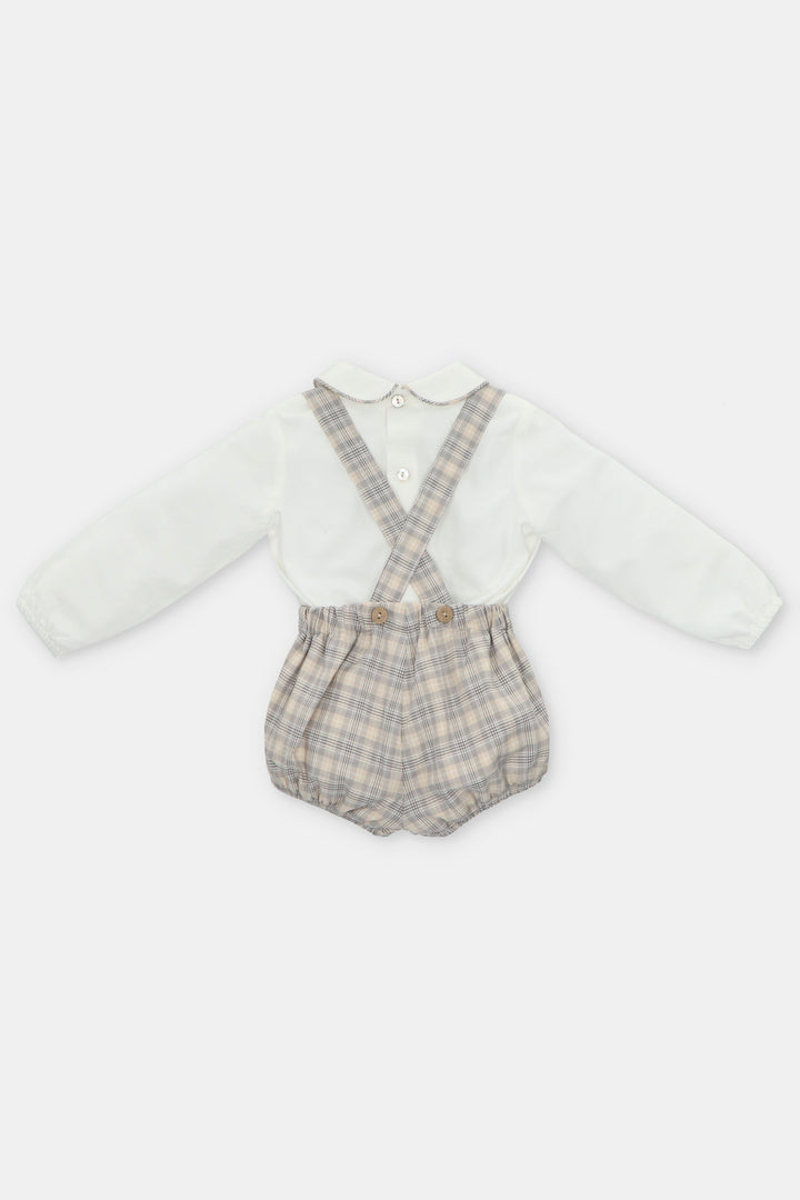 Martín Aranda "Ethan" Stone Tartan Shirt & Jam Pants with Braces | Millie and John