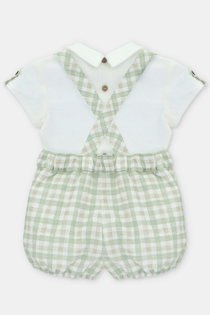 Martín Aranda "Maxwell" Sage Green Gingham Jam Pants & Shirt | Millie and John