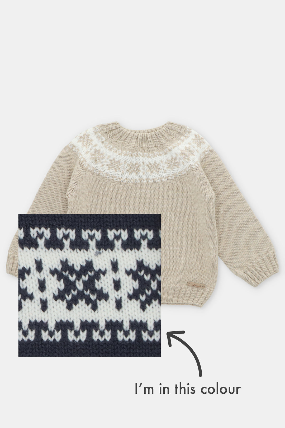 PREORDER "Sergio" Navy Blue Fair Isle Knit Jumper