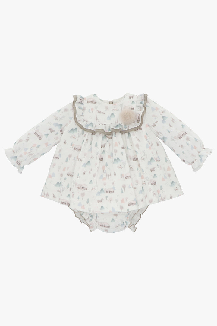 Martín Aranda "Myla" Winter Print Dress & Bloomers | Millie and John