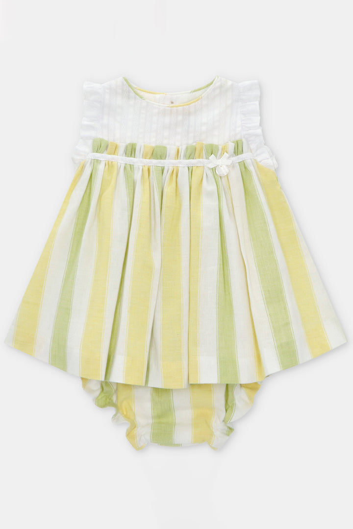 Martín Aranda "Larissa" Lemon & Lime Striped Dress & Bloomers | Millie and John