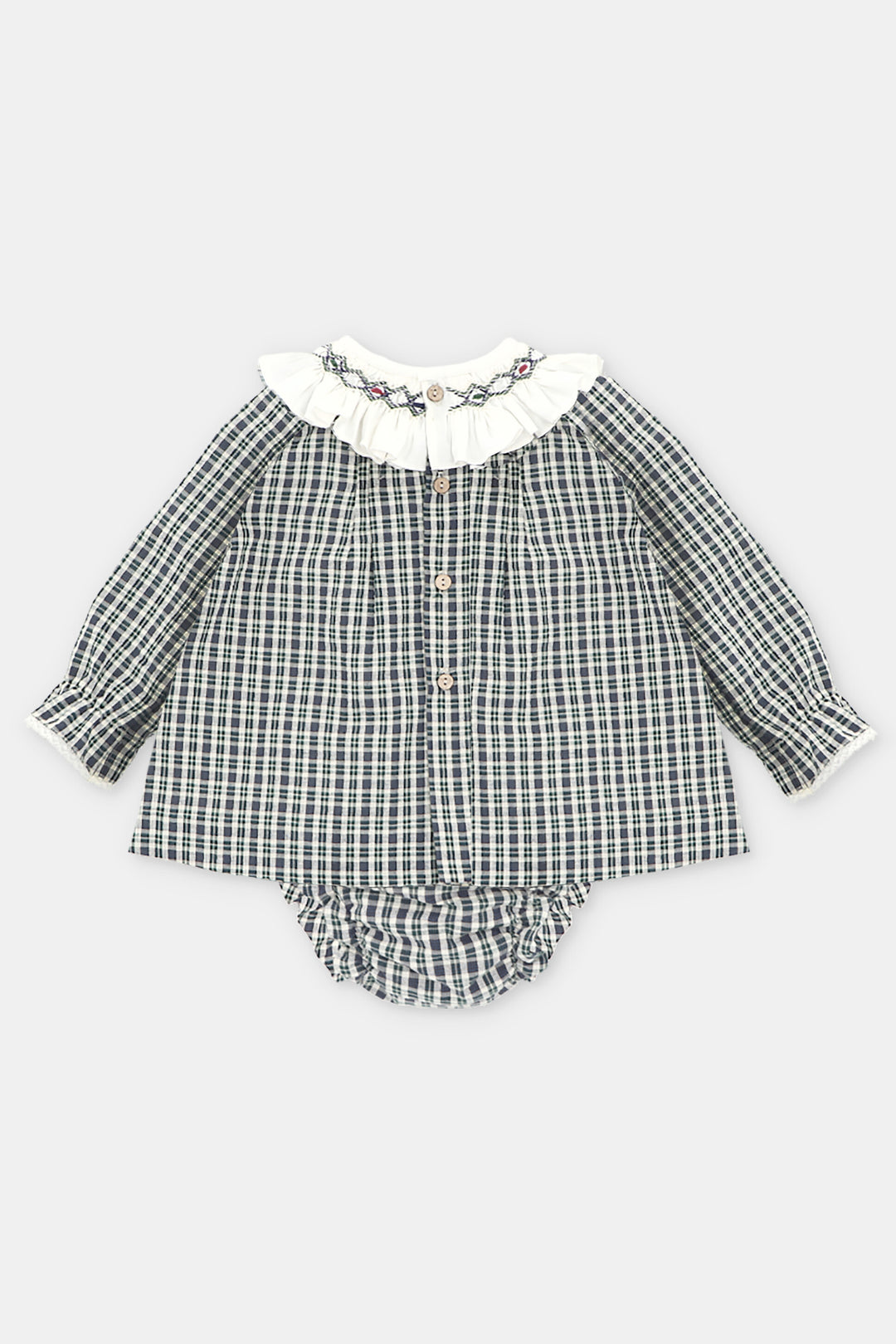 Martín Aranda "Arabella" Navy Tartan Dress & Bloomers | Millie and John