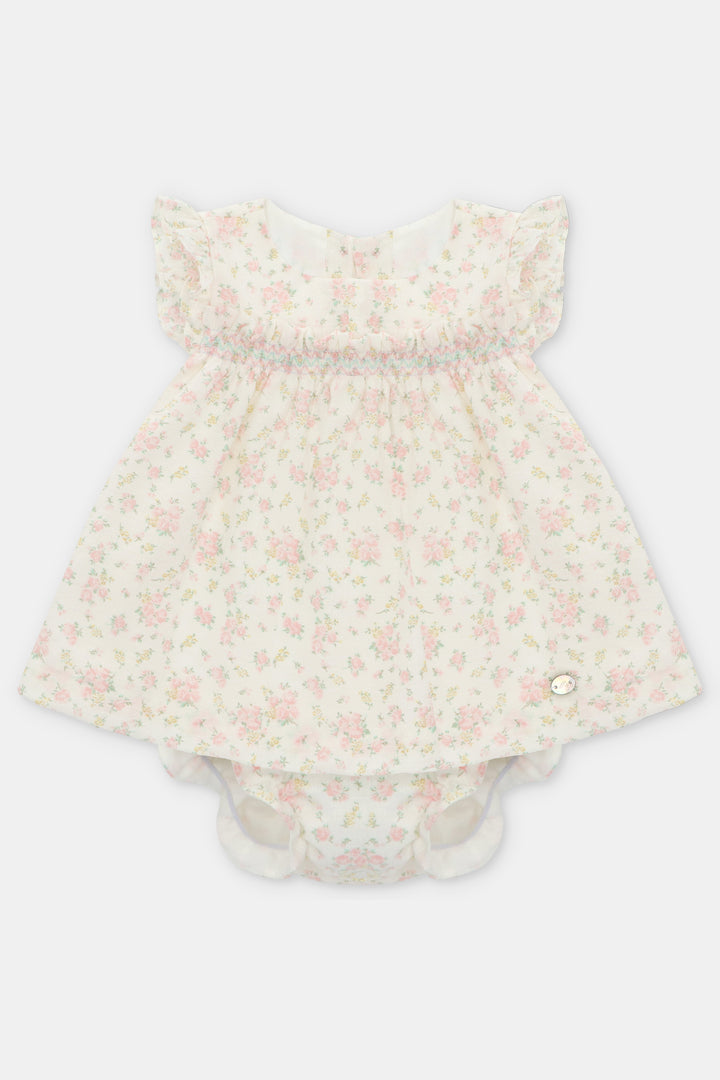 Martín Aranda "Isadora" Floral Seersucker Dress & Bloomers | Millie and John