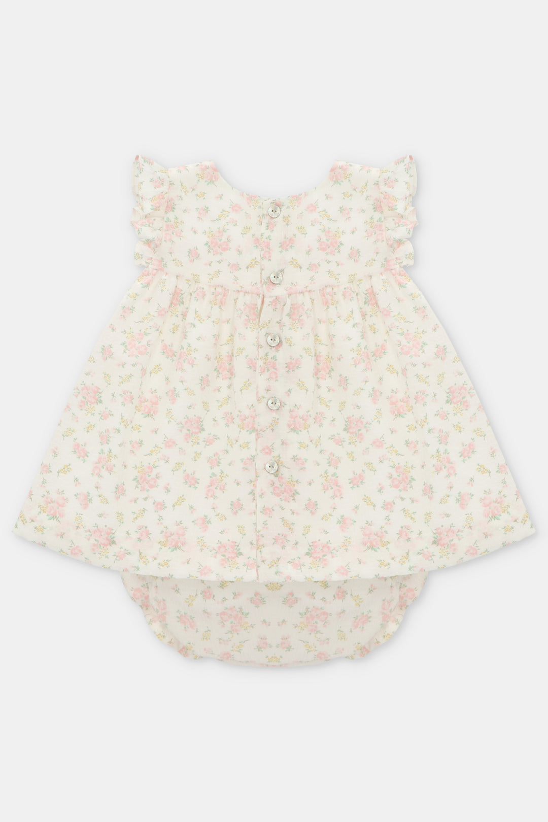 Martín Aranda "Isadora" Floral Seersucker Dress & Bloomers | Millie and John