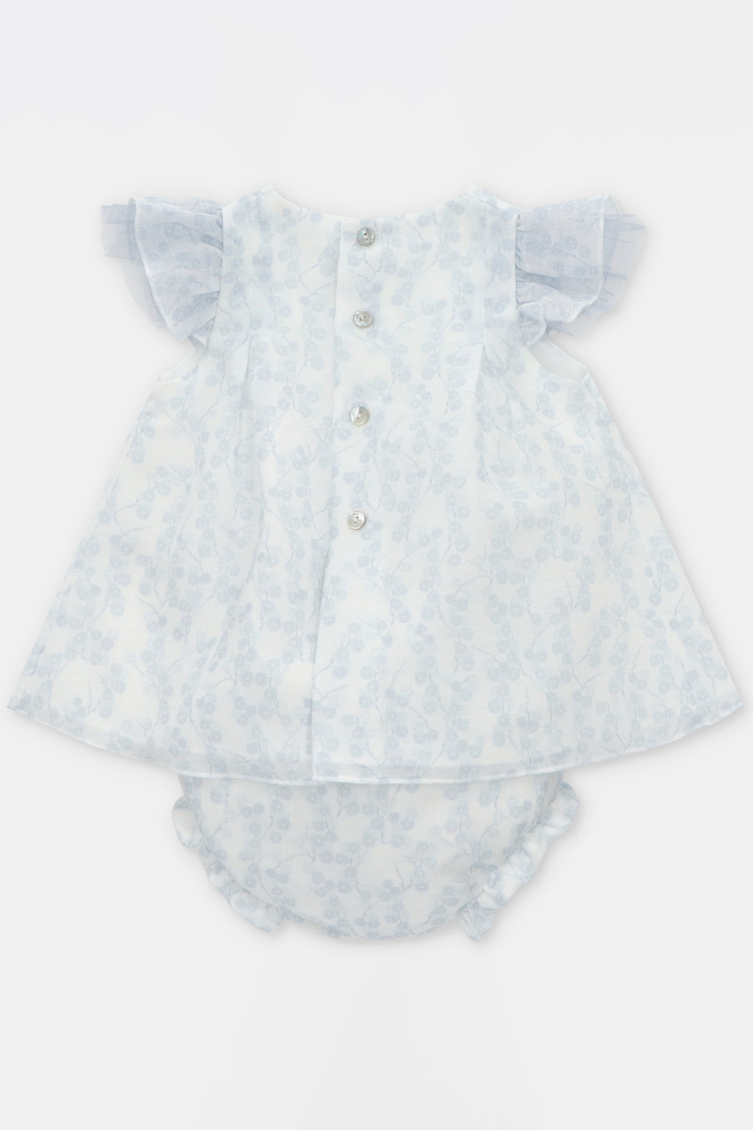 Martín Aranda "Alessandra" Pale Blue Floral Tulle Dress & Bloomers | Millie and John