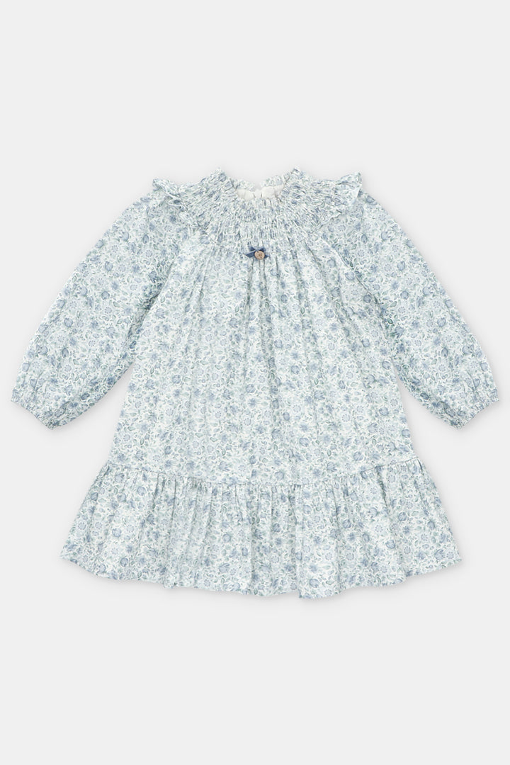 Martín Aranda "Esme" Powder Blue Floral Dress | Millie and John