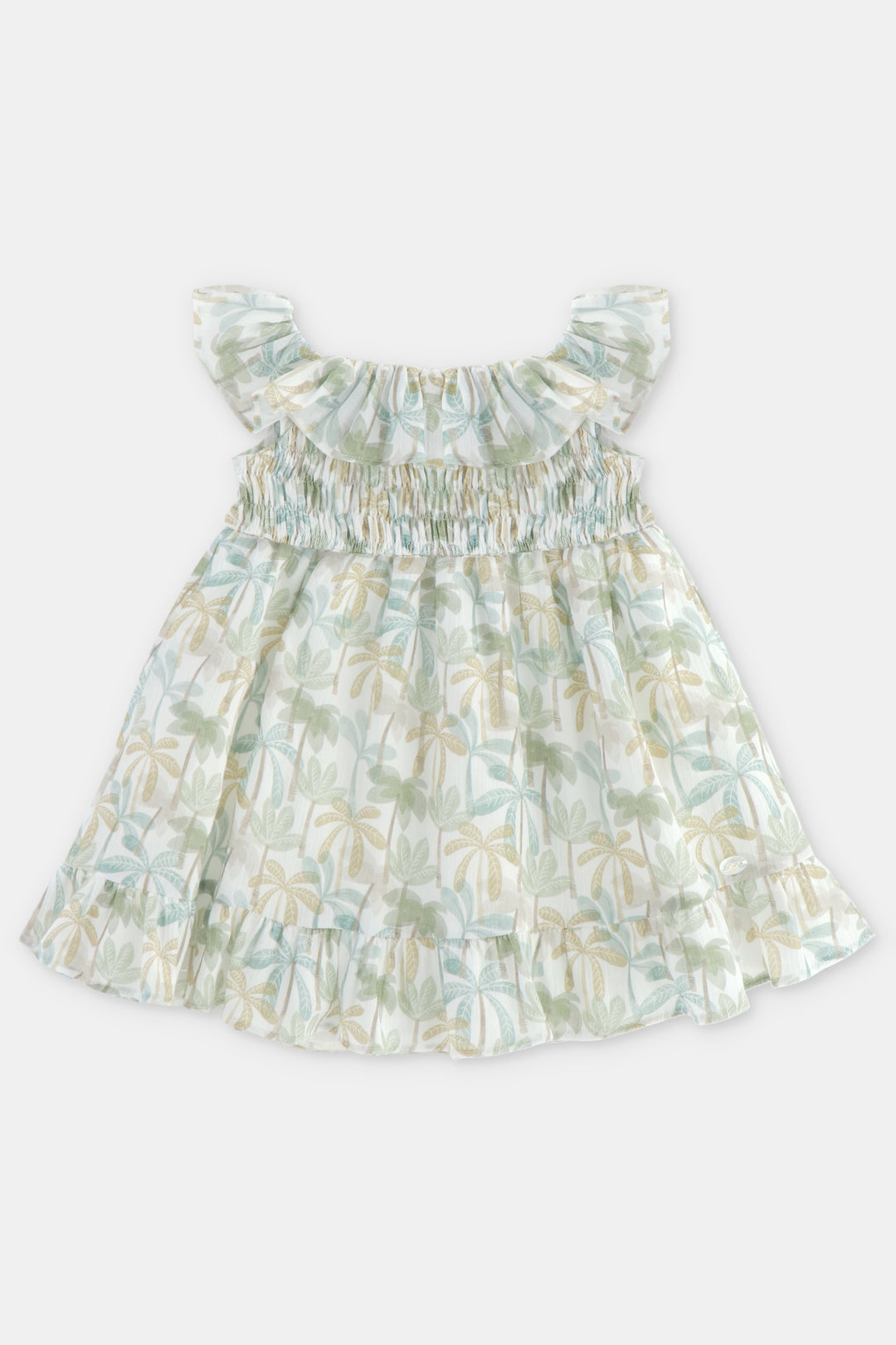 Martín Aranda "Sylvie" Sage Green Palm Tree Dress | Millie and John