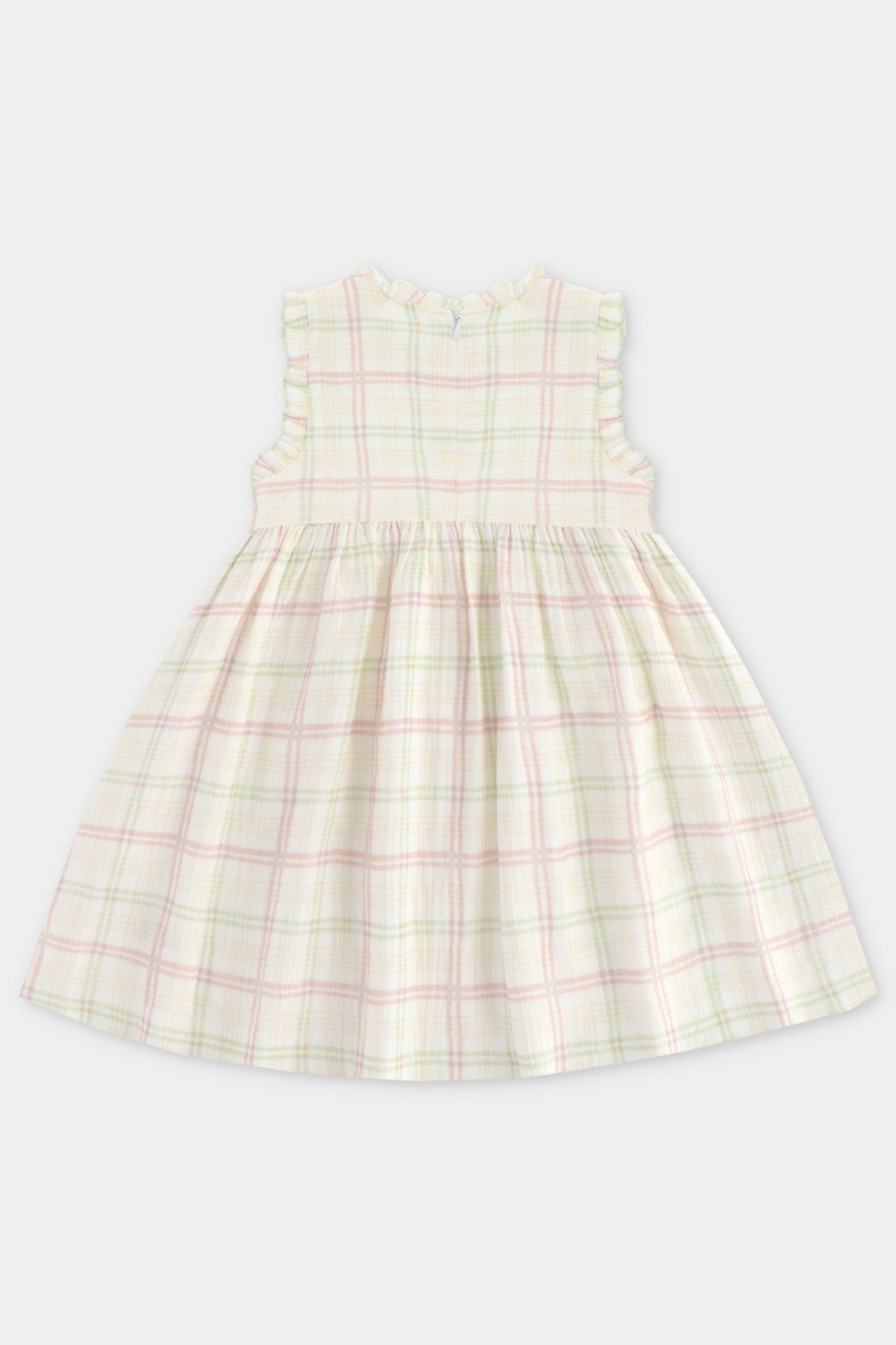 Martín Aranda "Marigold" Pastel Check Smocked Dress | Millie and John