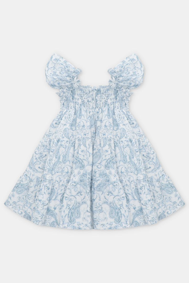 Martín Aranda "Winifred" Blue Paisley Dress | Millie and John