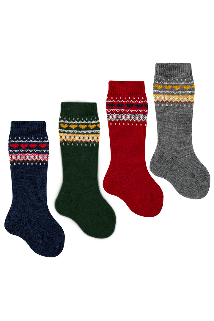 Condor Merino Wool Fair Isle Socks | Millie and John