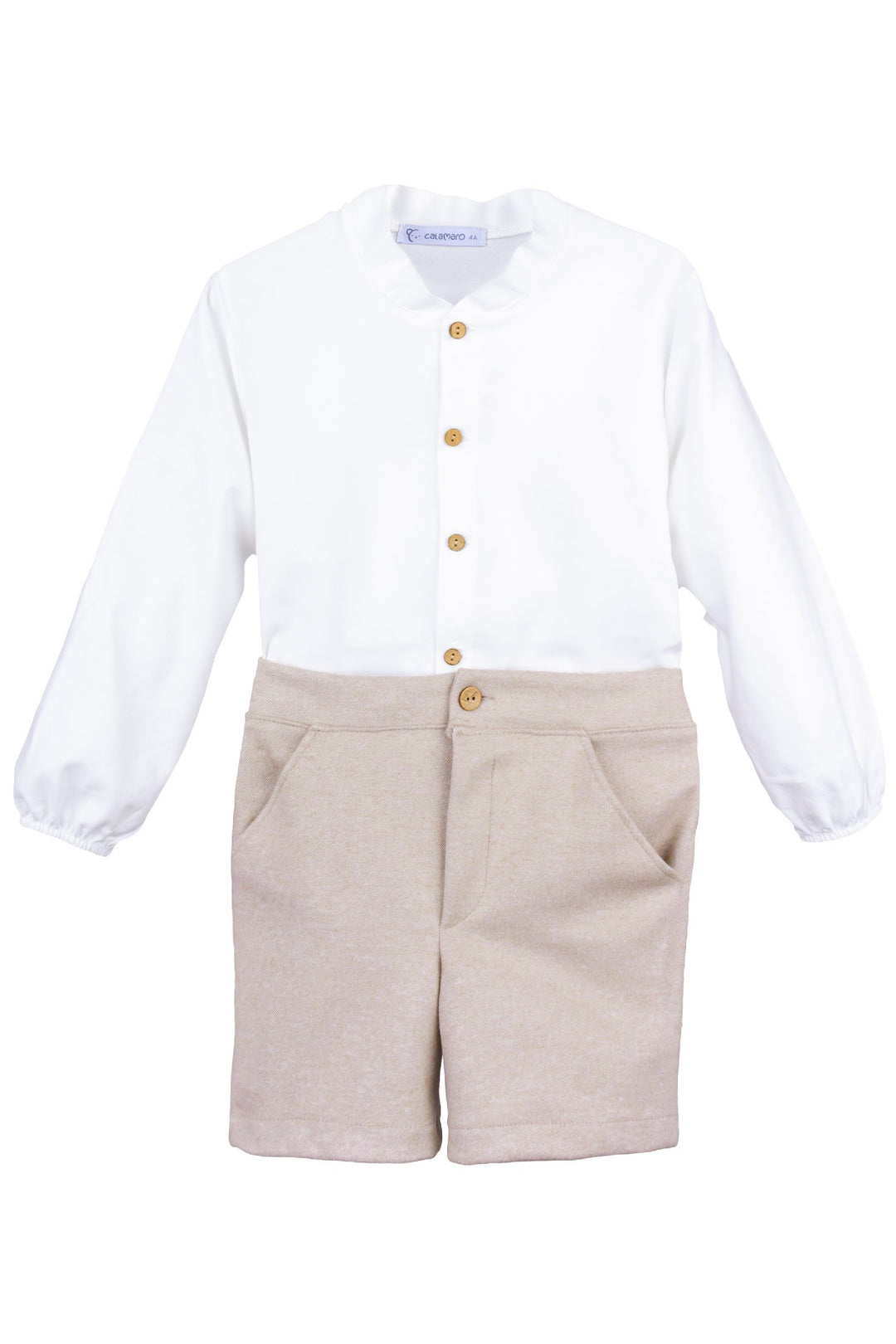 Calamaro Excellentt "Dylan" Shirt & Beige Shorts | Millie and John