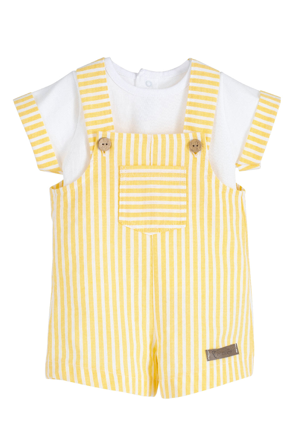 Calamaro "Patrick" Lemon Striped Top & Dungarees | Millie and John