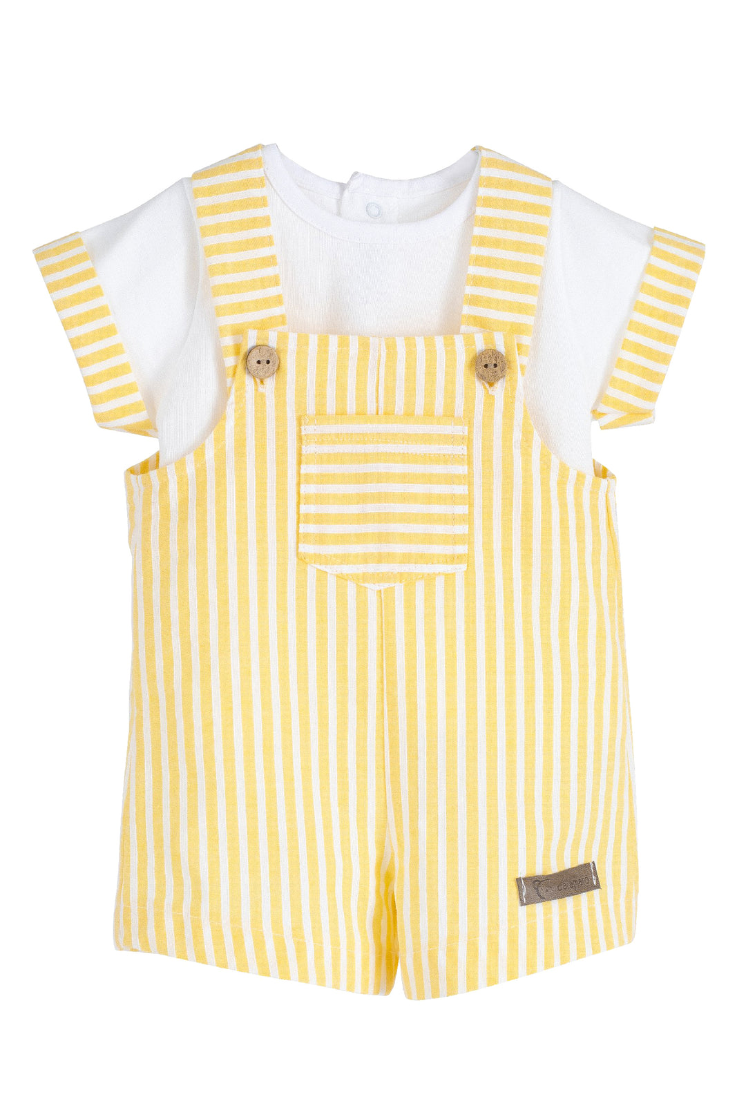Calamaro "Patrick" Lemon Striped Top & Dungarees | Millie and John