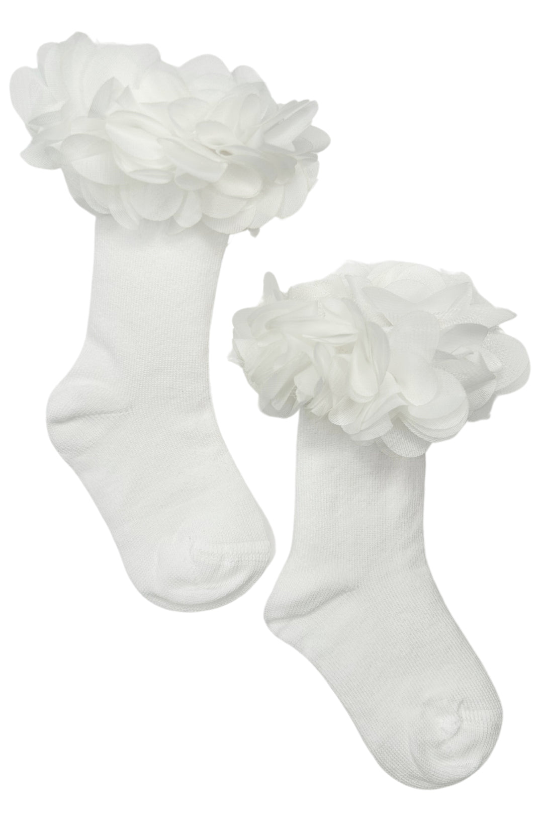 Meia Pata White Floral Tutu Knee High Socks | Millie and John