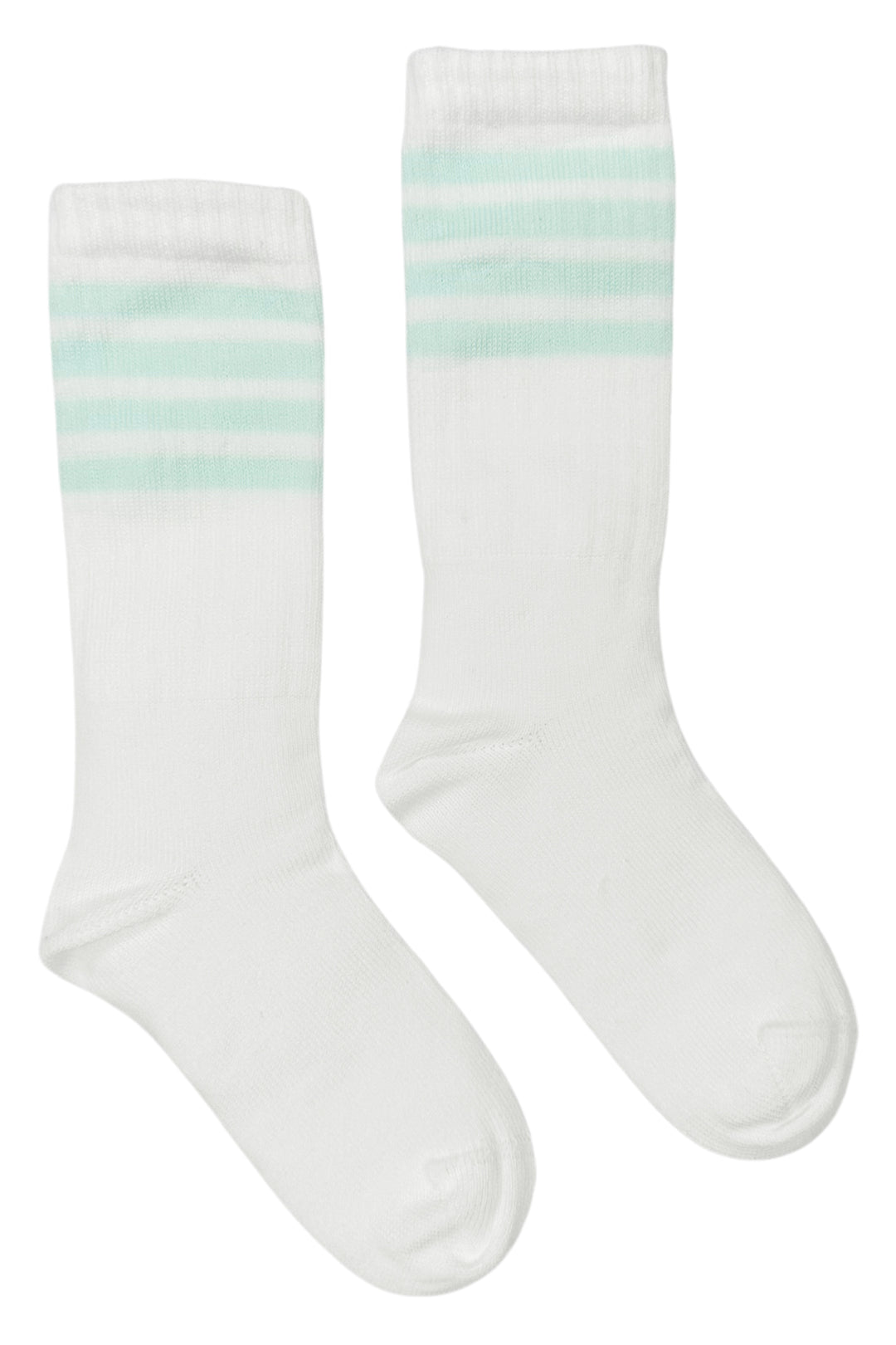 Meia Pata Mint Stripe Knee High Sport Socks | Millie and John