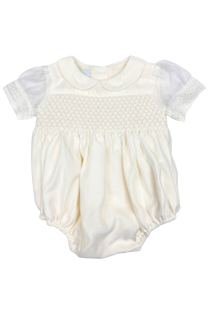 Granlei "Aspen" Ivory Smocked Romper | Millie and John