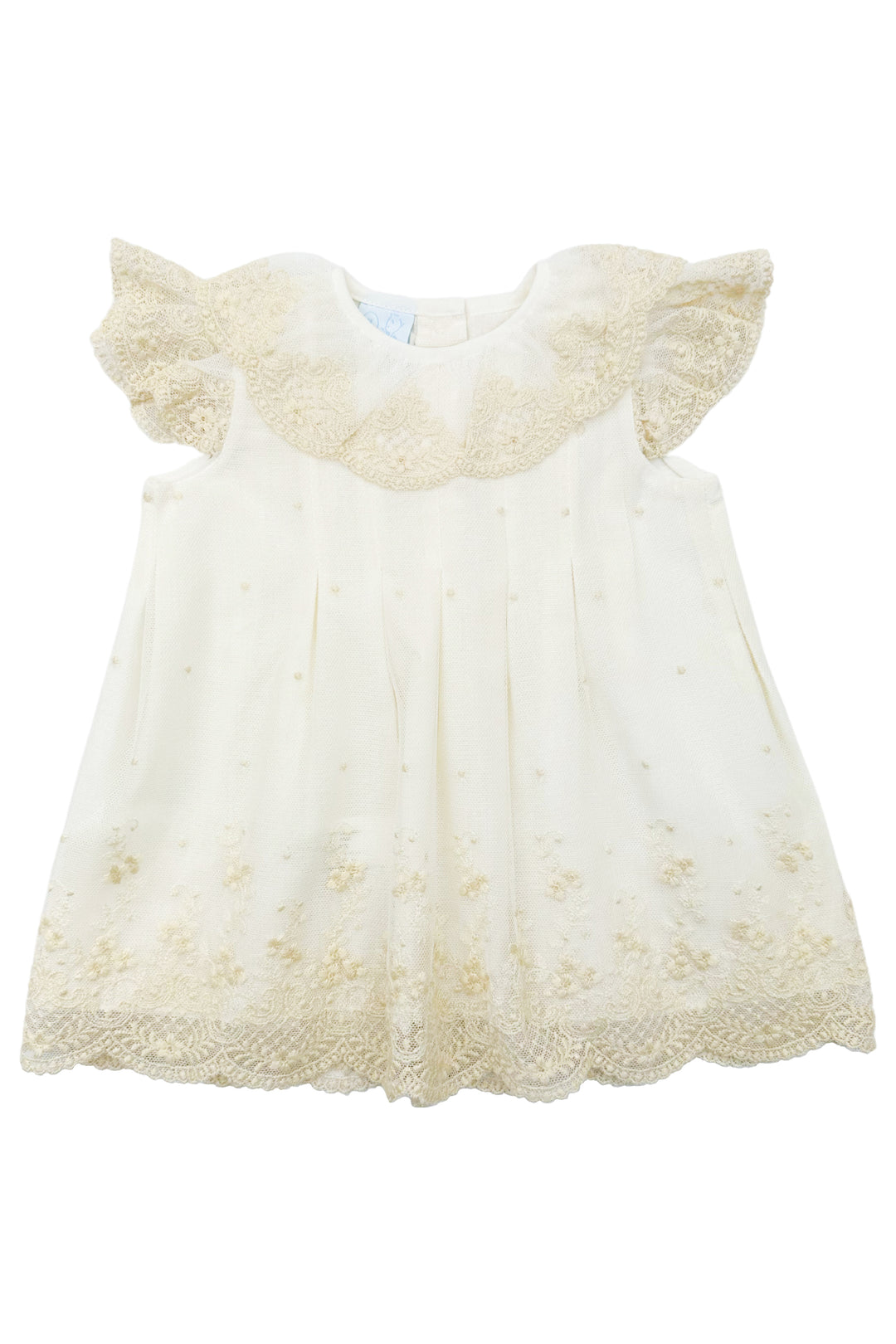 Granlei "Agnes" Ivory Polka Dot Lace Dress | Millie and John