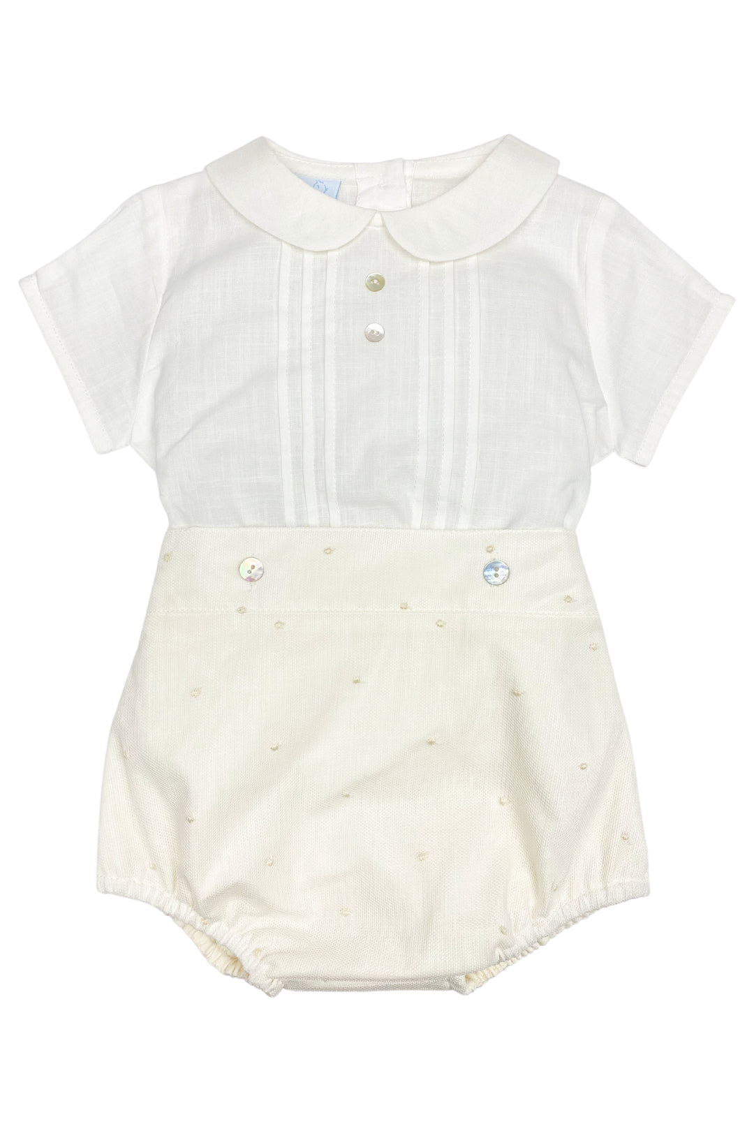 Granlei "Ansel" Ivory Polka Dot Shirt & Jam Pants | Millie and John