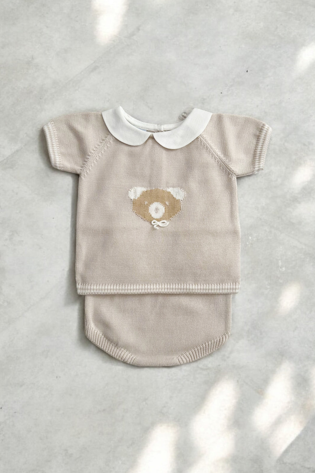 Granlei "Ralphie" Stone Knitted Bear Top & Jam Pants | Millie and John