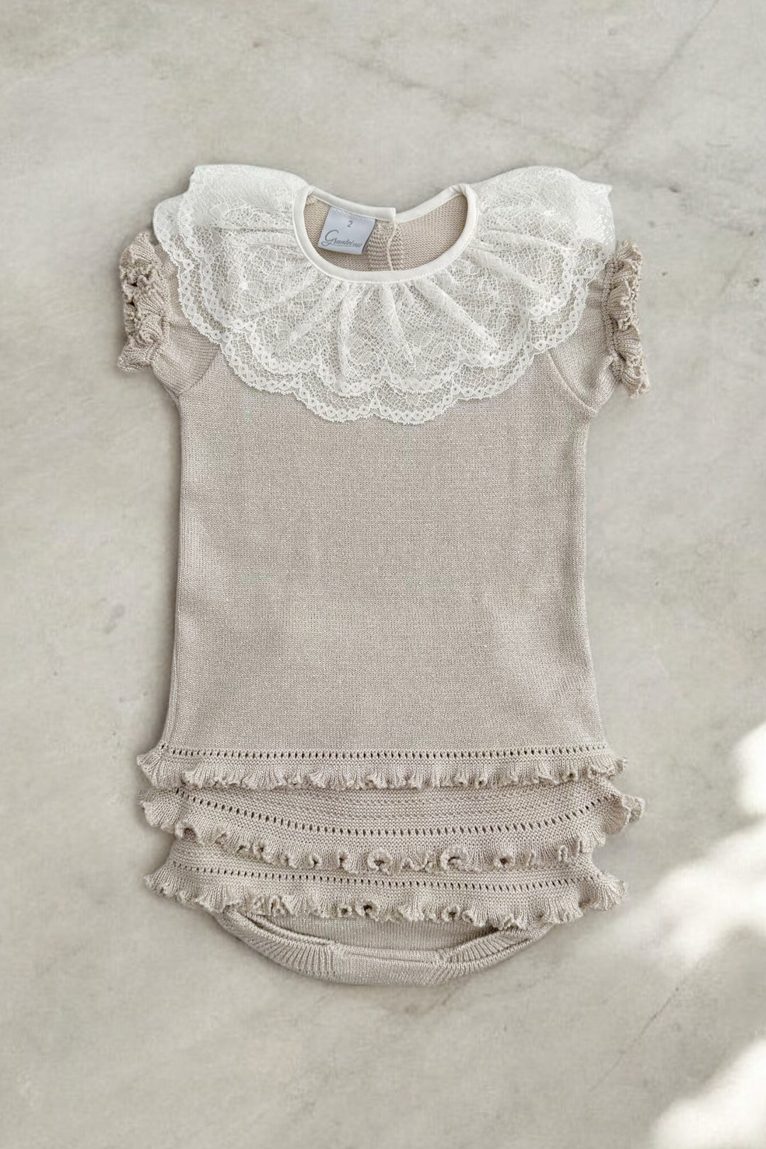 Granlei "Nuriyah" Sparkly Stone Knitted Lace Top & Skort | Millie and John