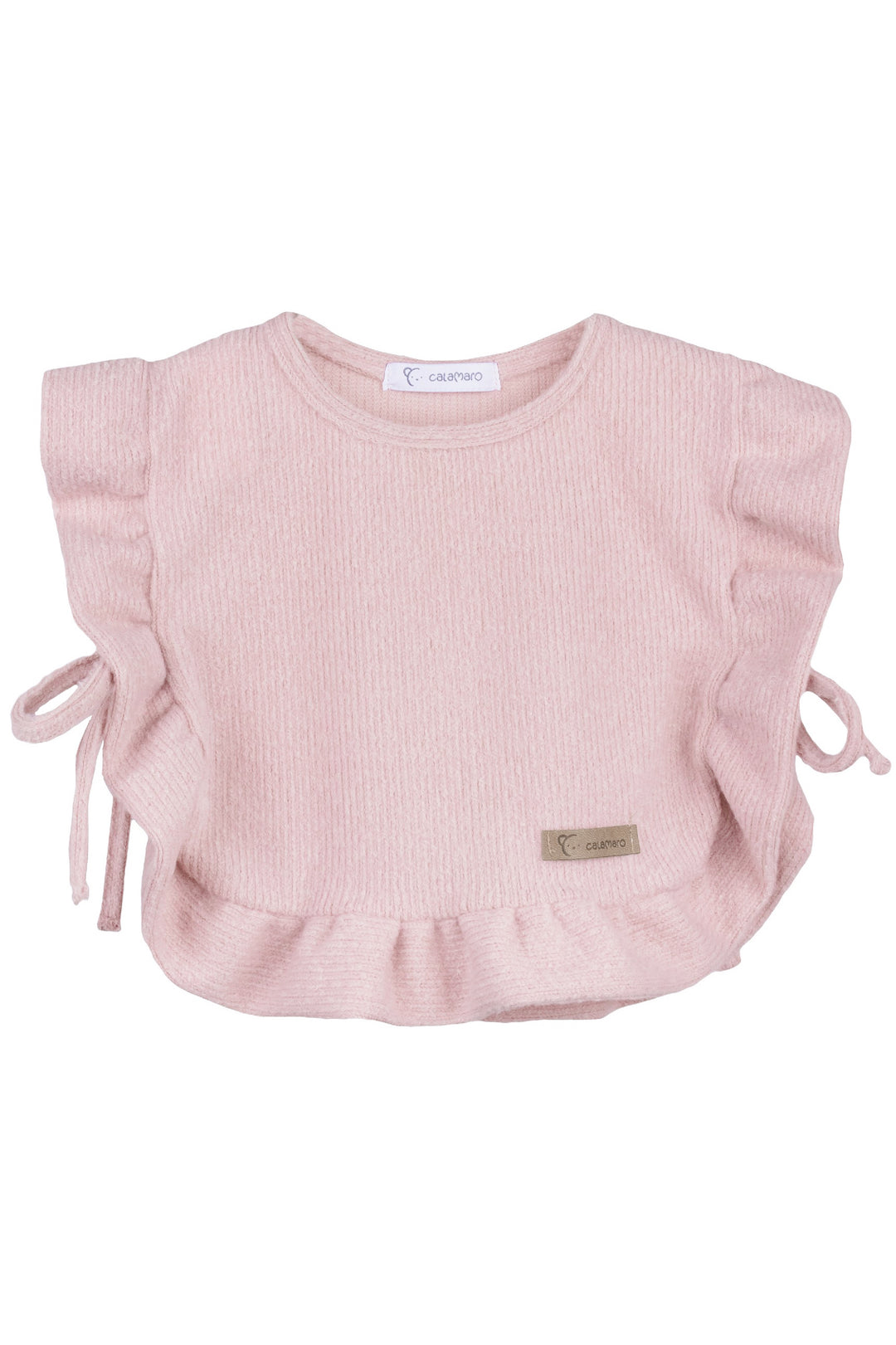 Calamaro "Scarlett" Dusky Pink Chenille Jumper, Blouse & Skirt | Millie and John