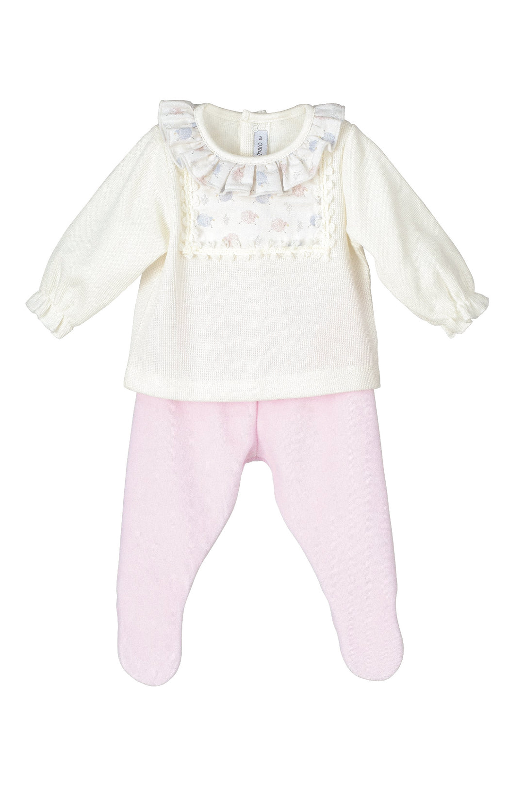 Calamaro "Lilith" Cream Sheep Top & Pink Leggings | Millie and John