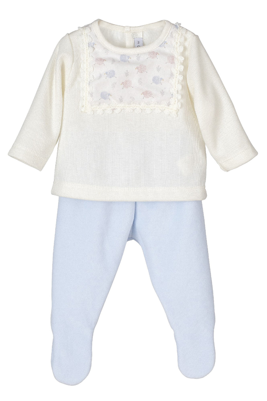 Calamaro "Kai" Cream Sheep Top & Blue Leggings | Millie and John