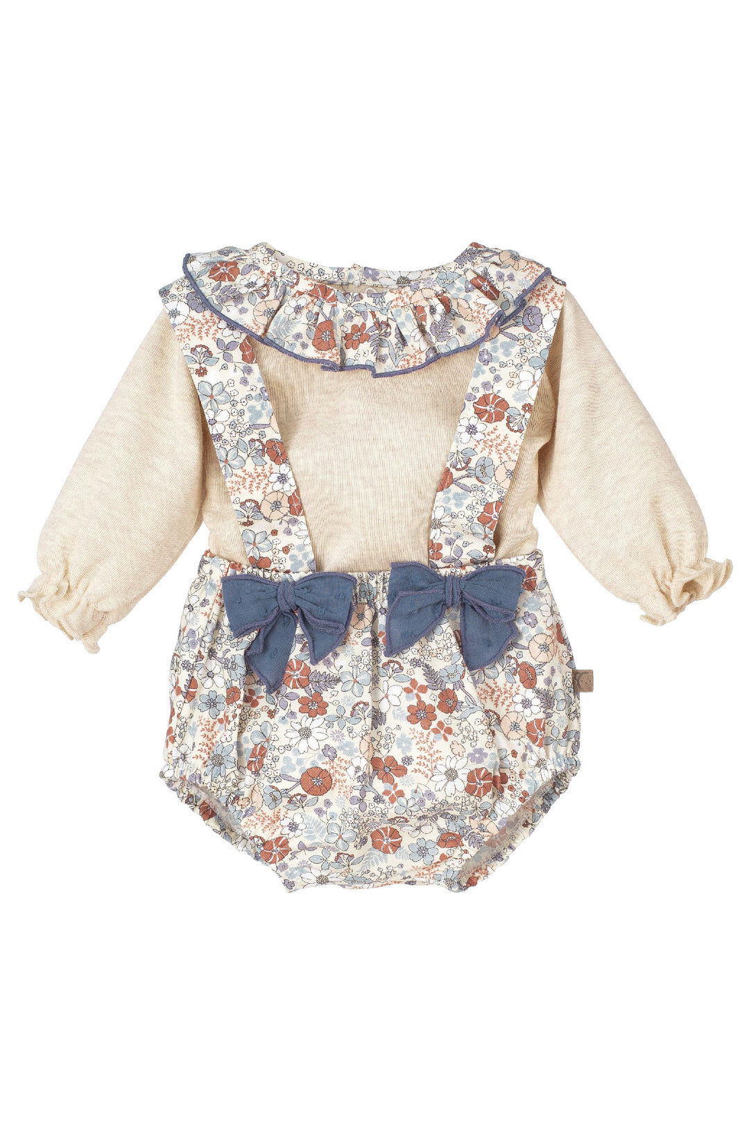 Calamaro "Zarah" Sand Floral Blouse & Bloomers | Millie and John