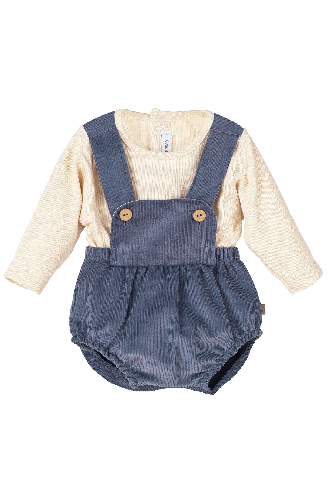 Calamaro "Xander" Sand Top & Dusky Blue Cord Jam Pants | Millie and John