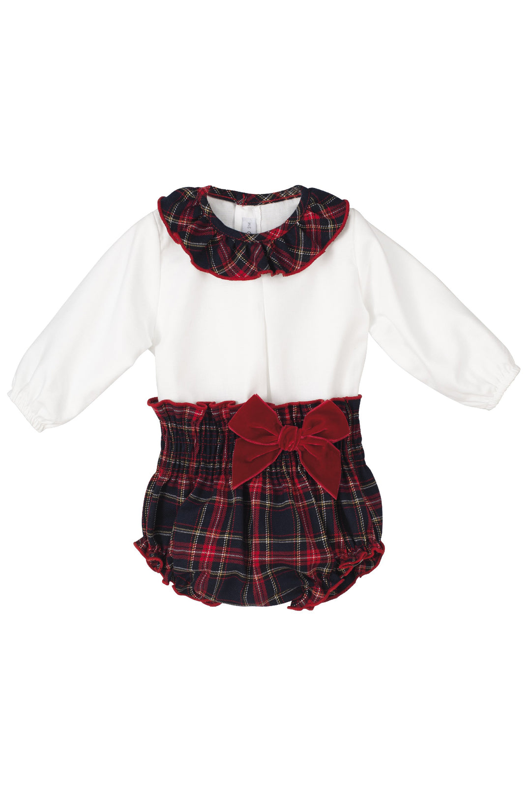 Calamaro Excellentt "Raya" Red Tartan Blouse & Bloomers | Millie and John