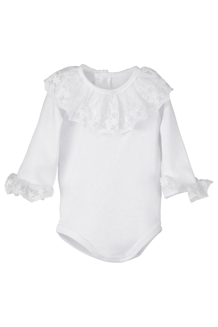 Calamaro Lace Collar & Cuffs Long Sleeve Bodysuit | Millie and John