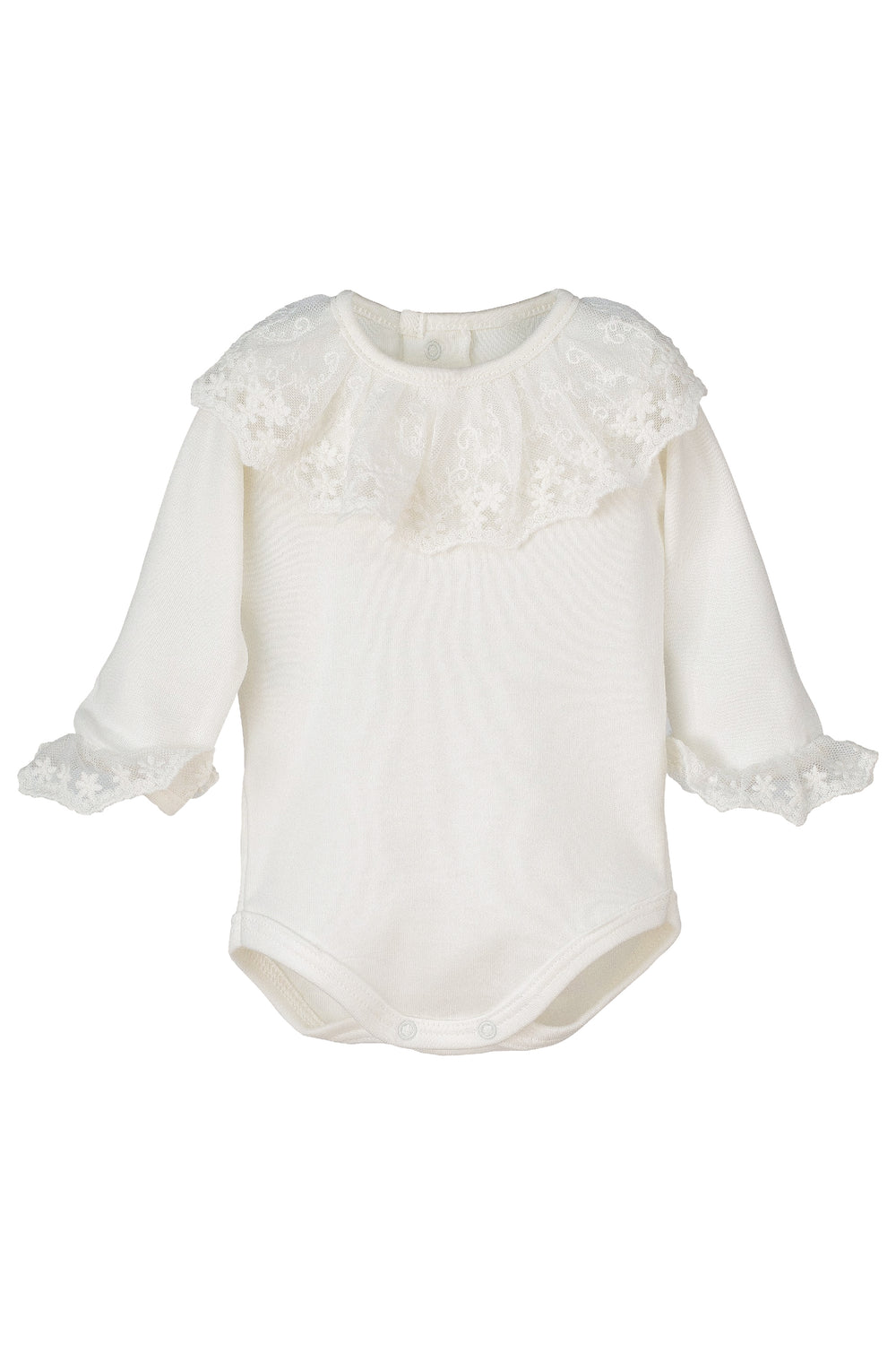 Calamaro Lace Collar & Cuffs Long Sleeve Bodysuit | Millie and John