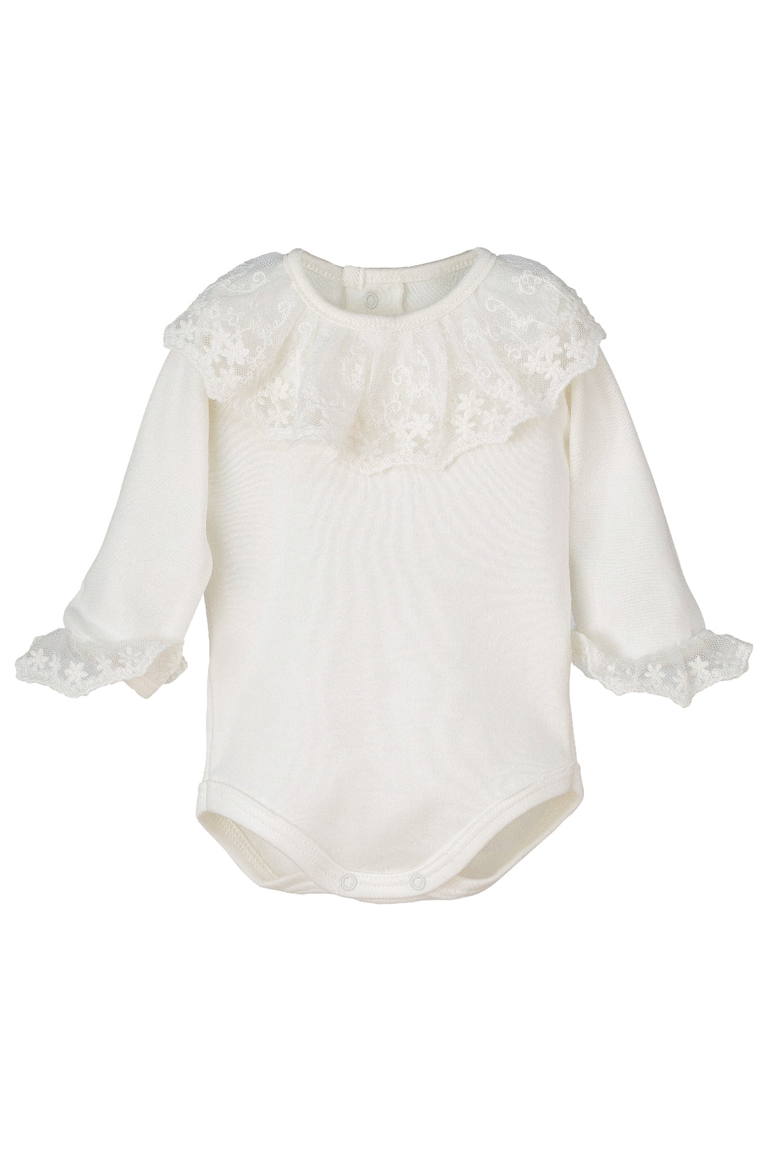 Calamaro Lace Collar & Cuffs Long Sleeve Bodysuit | Millie and John