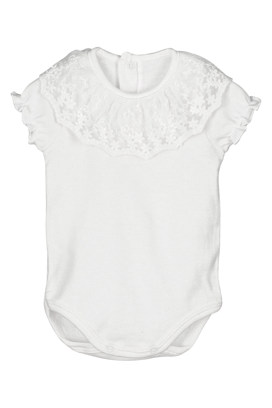 Calamaro Lace Collar Short Sleeve Bodysuit | Millie and John