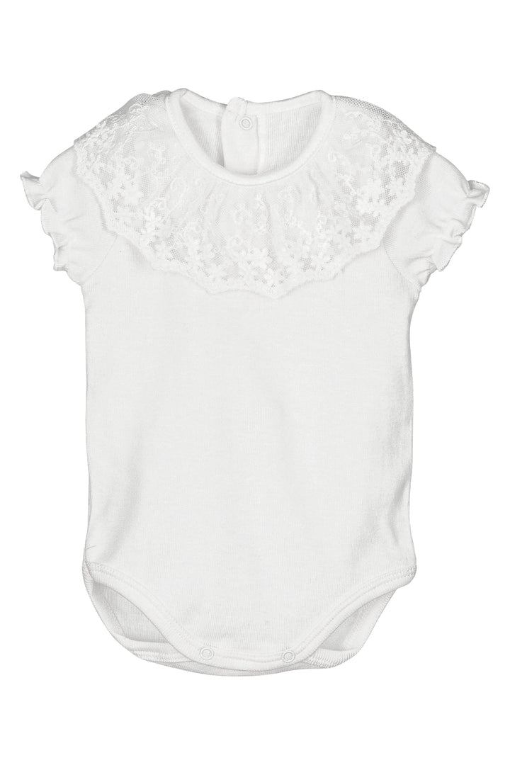 Calamaro Lace Collar Short Sleeve Bodysuit | Millie and John