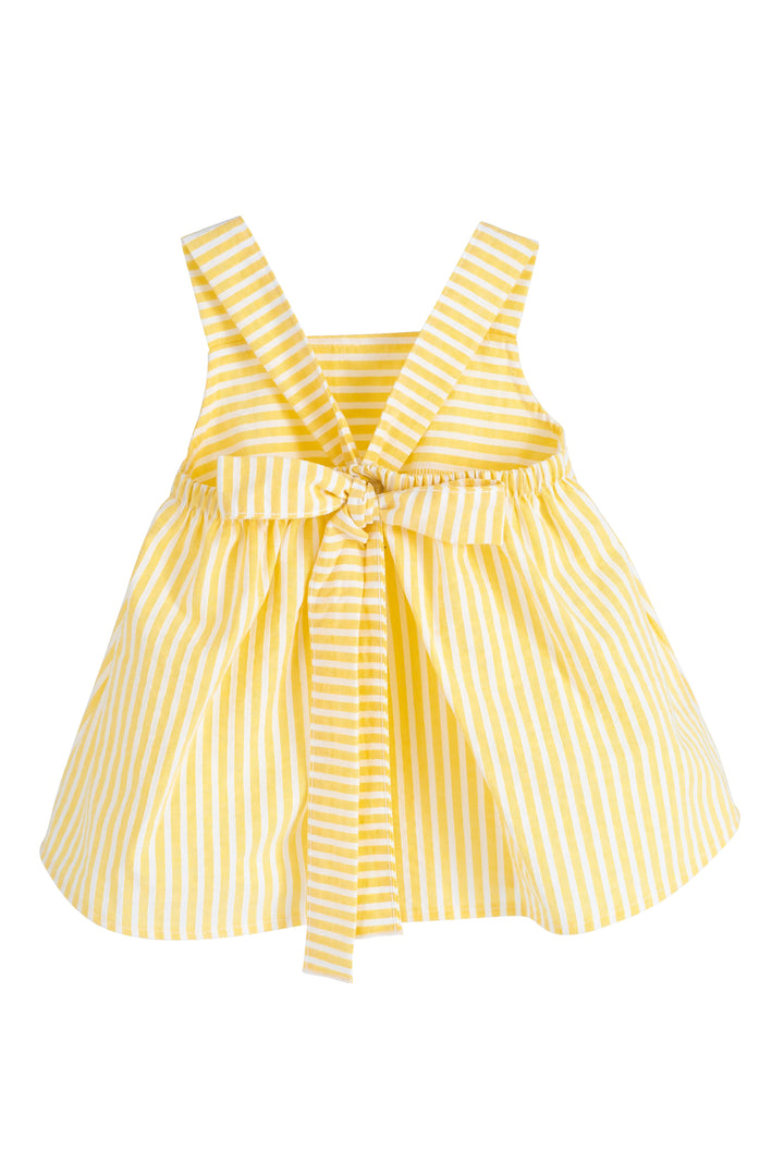 Calamaro "Saoirse" Lemon Striped Dress | Millie and John