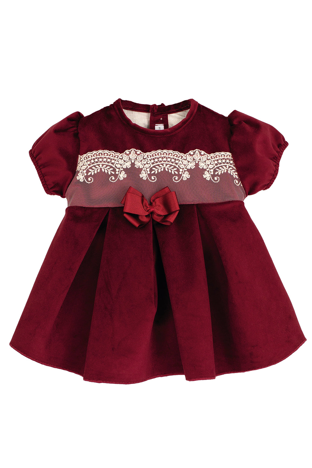 "Vivienne" Burgundy Velvet Lace Dress