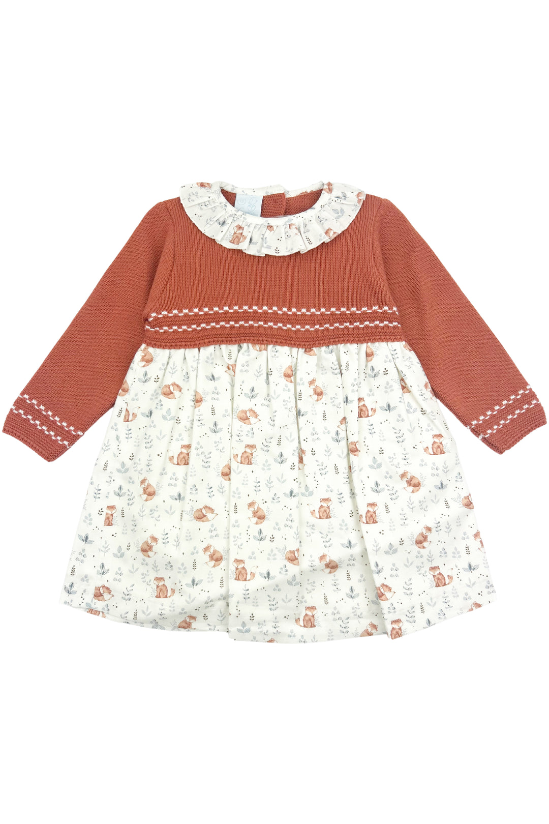 "Bianca" Terracotta Half Knit Fox Dress