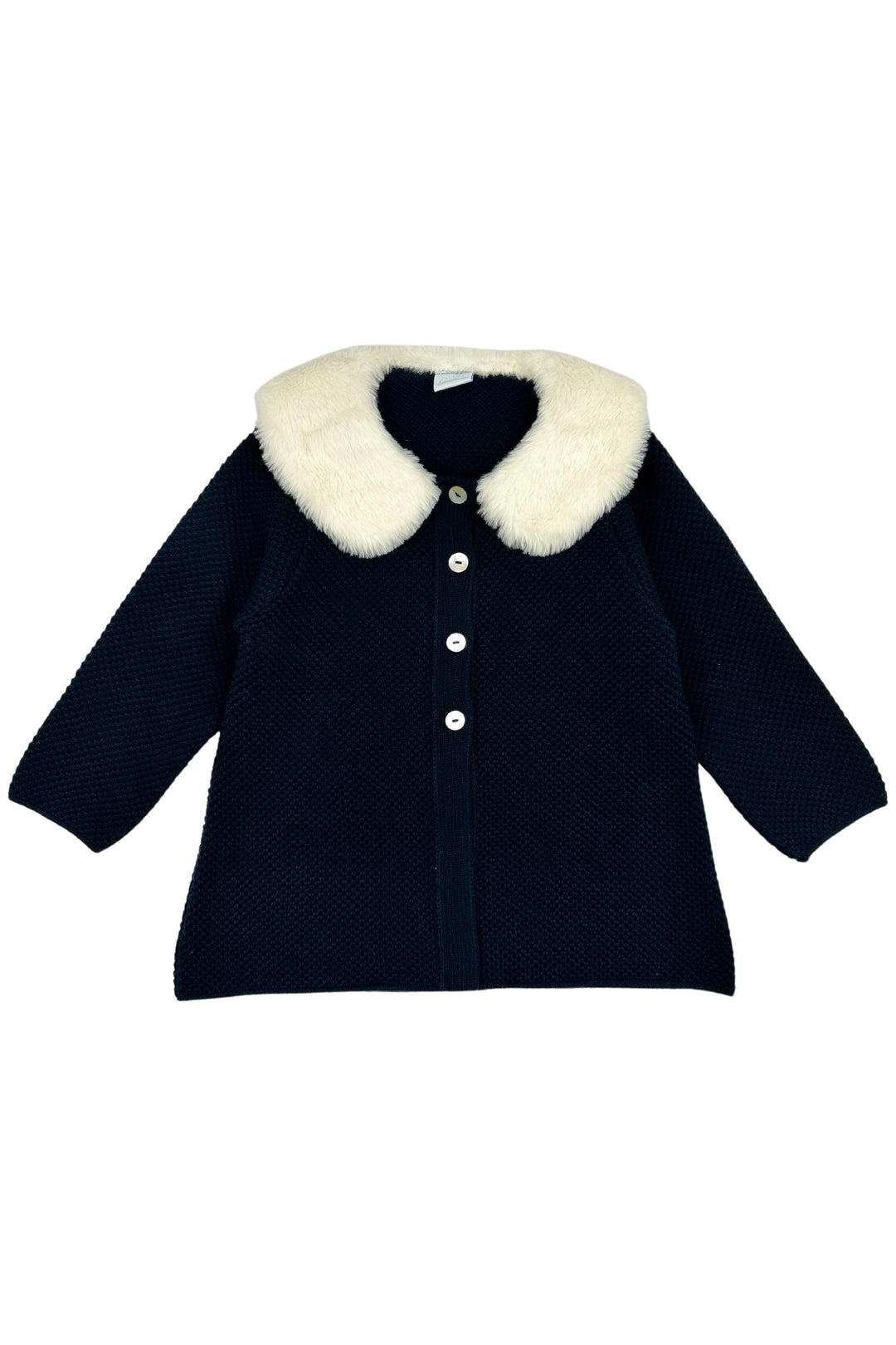 Granlei "Sammie" Navy Knit Faux Fur Jacket | Millie and John