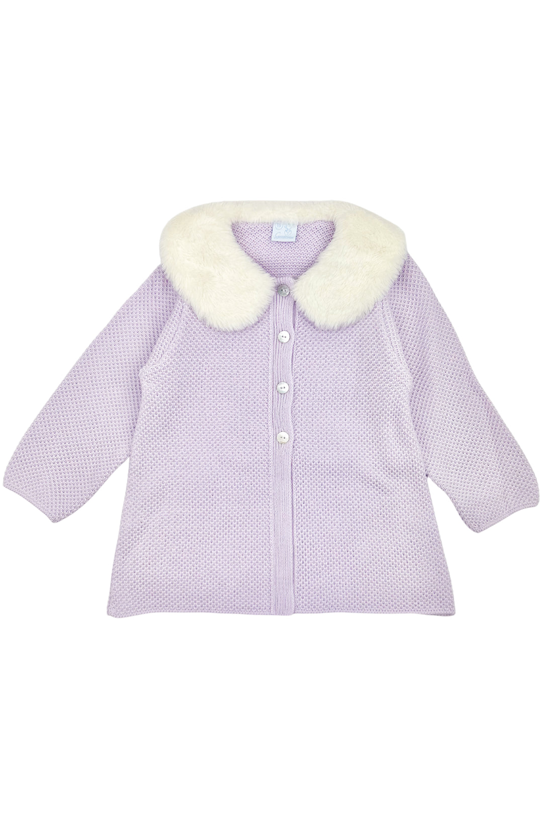 Granlei "Sammie" Lilac Knit Faux Fur Jacket | Millie and John