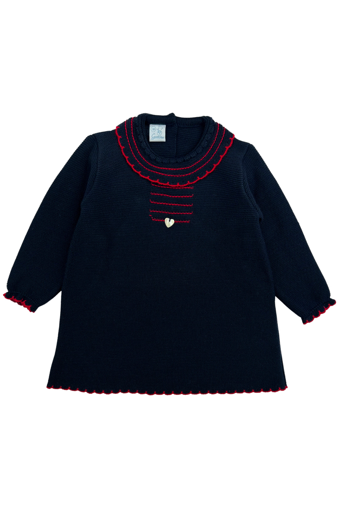 Granlei "Delilah" Navy & Red Knit Dress | Millie and John