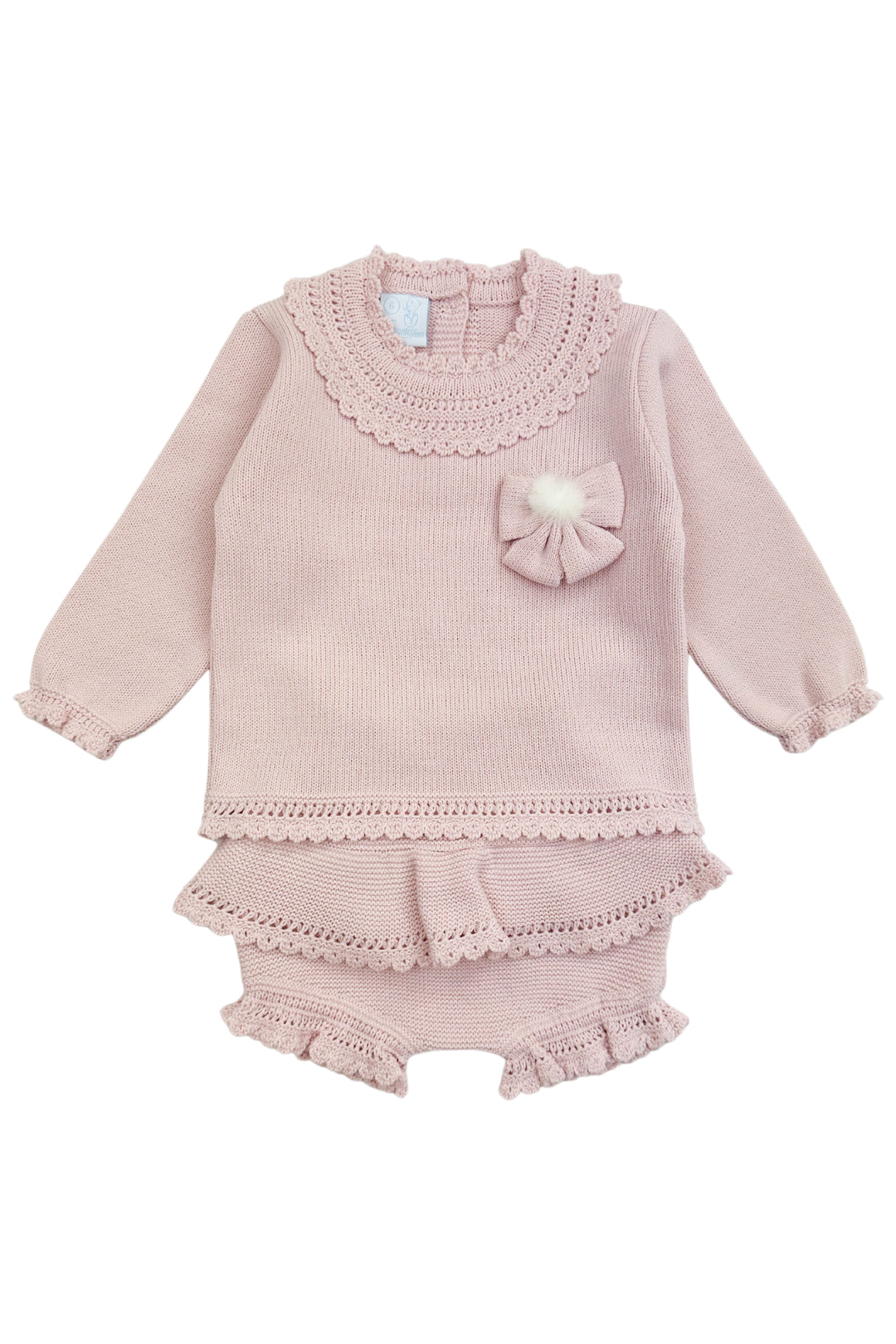 Granlei "Aida" Dusky Pink Knit Top & Shorts | Millie and John