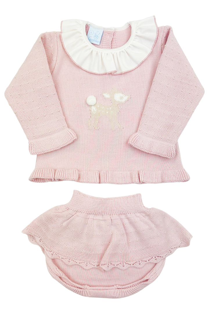 Granlei "Juno" Dusky Pink Knit Top & Bloomers | Millie and John