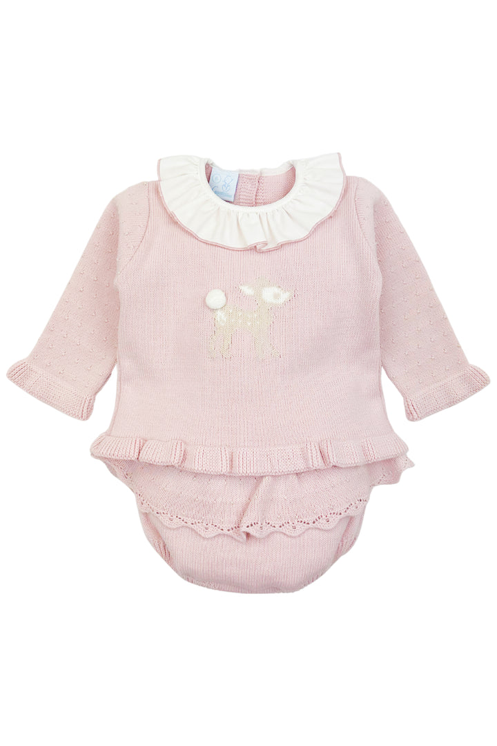 Granlei "Juno" Dusky Pink Knit Top & Bloomers | Millie and John