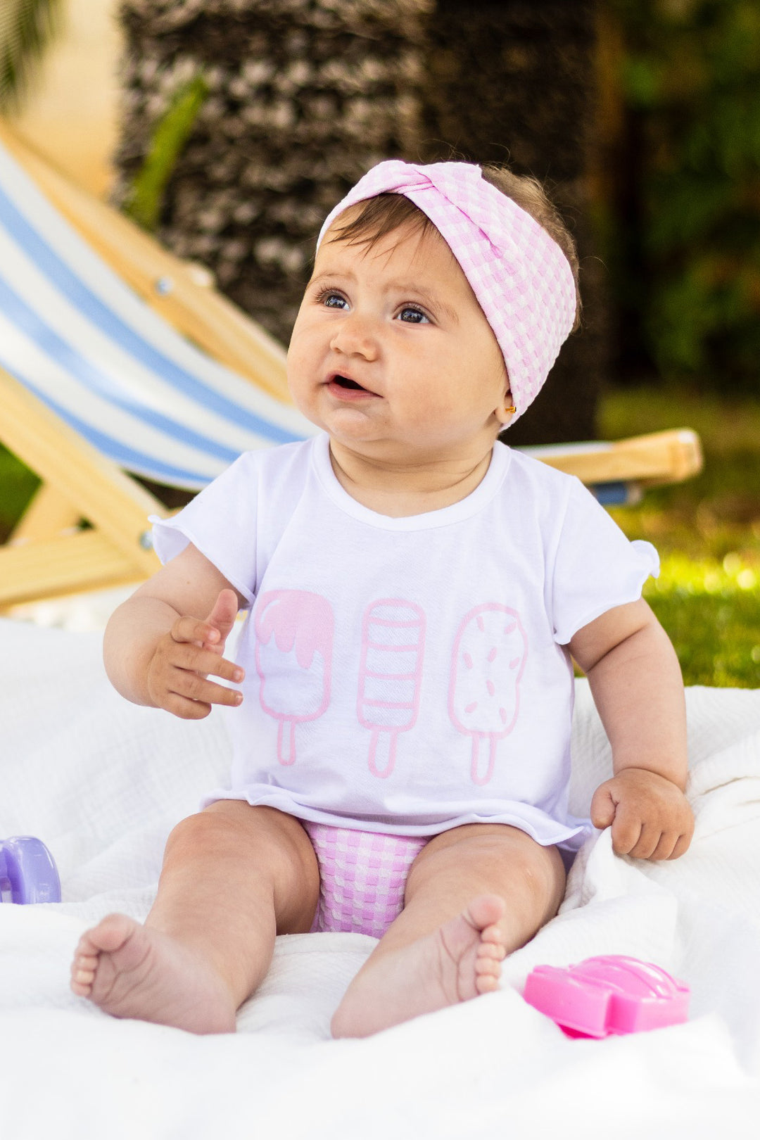 Calamaro "Azalea" Pink Ice Lolly T-Shirt & Bikini Bottoms | Millie and John