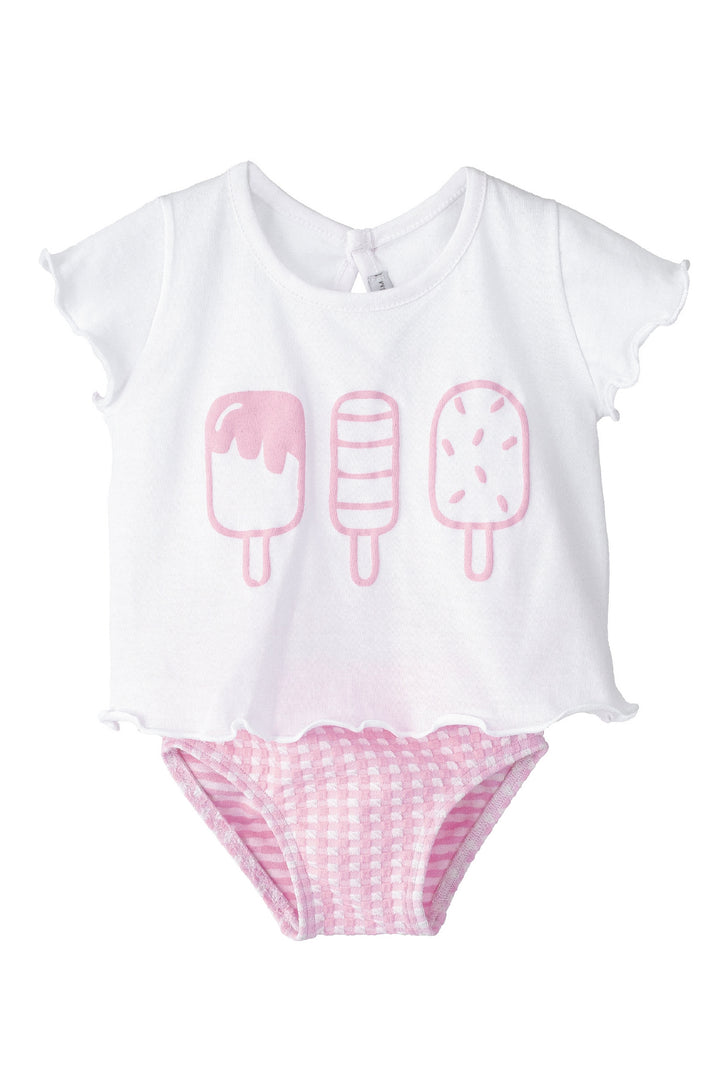 Calamaro "Azalea" Pink Ice Lolly T-Shirt & Bikini Bottoms | Millie and John